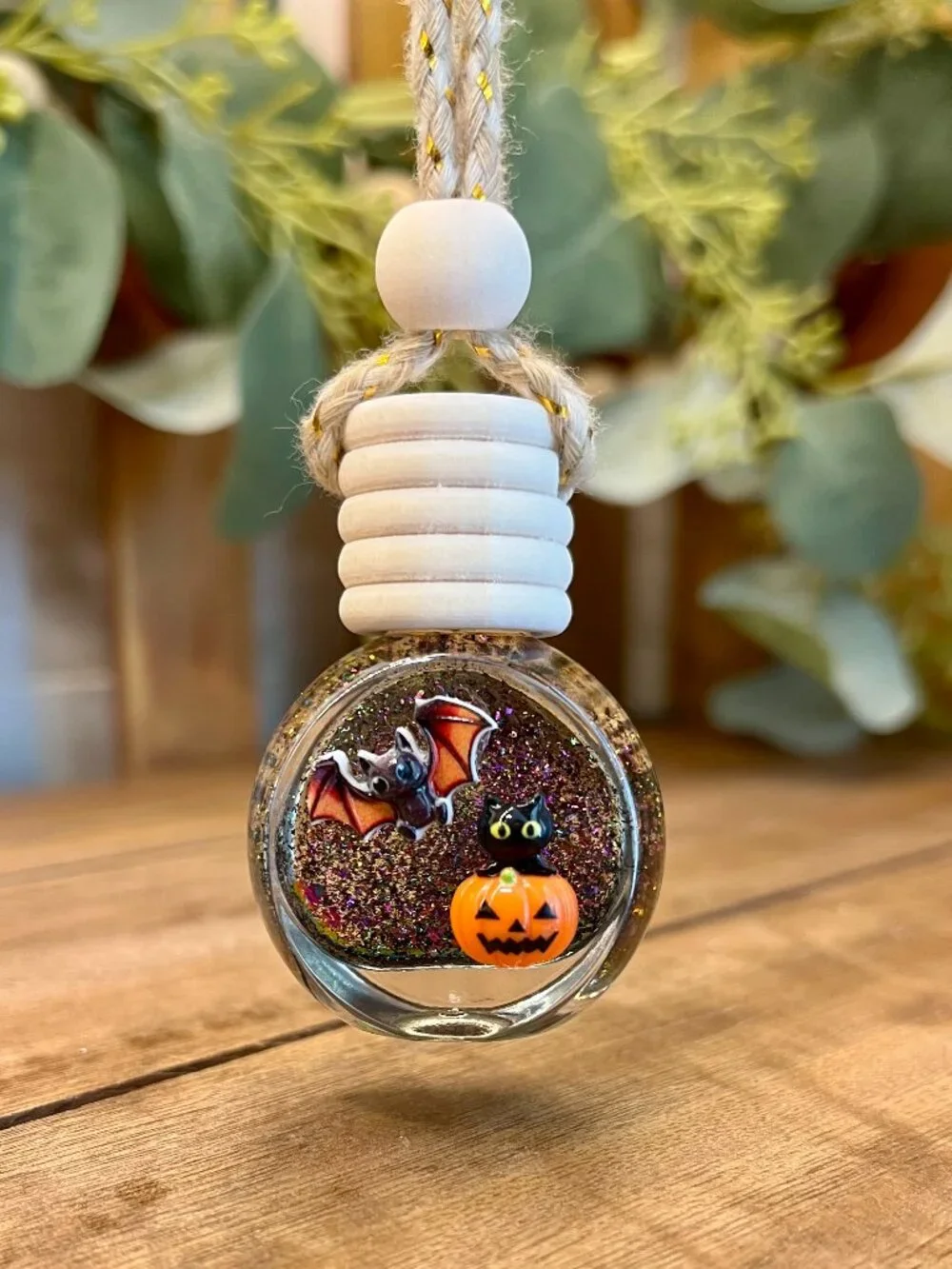 Black Cat Car Fragrance Diffuser, Fall Air Freshener, Fragrance: Pumpkin Souffle